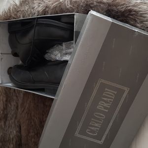 Men Carlo Pradi shoes size 9 1/2 black